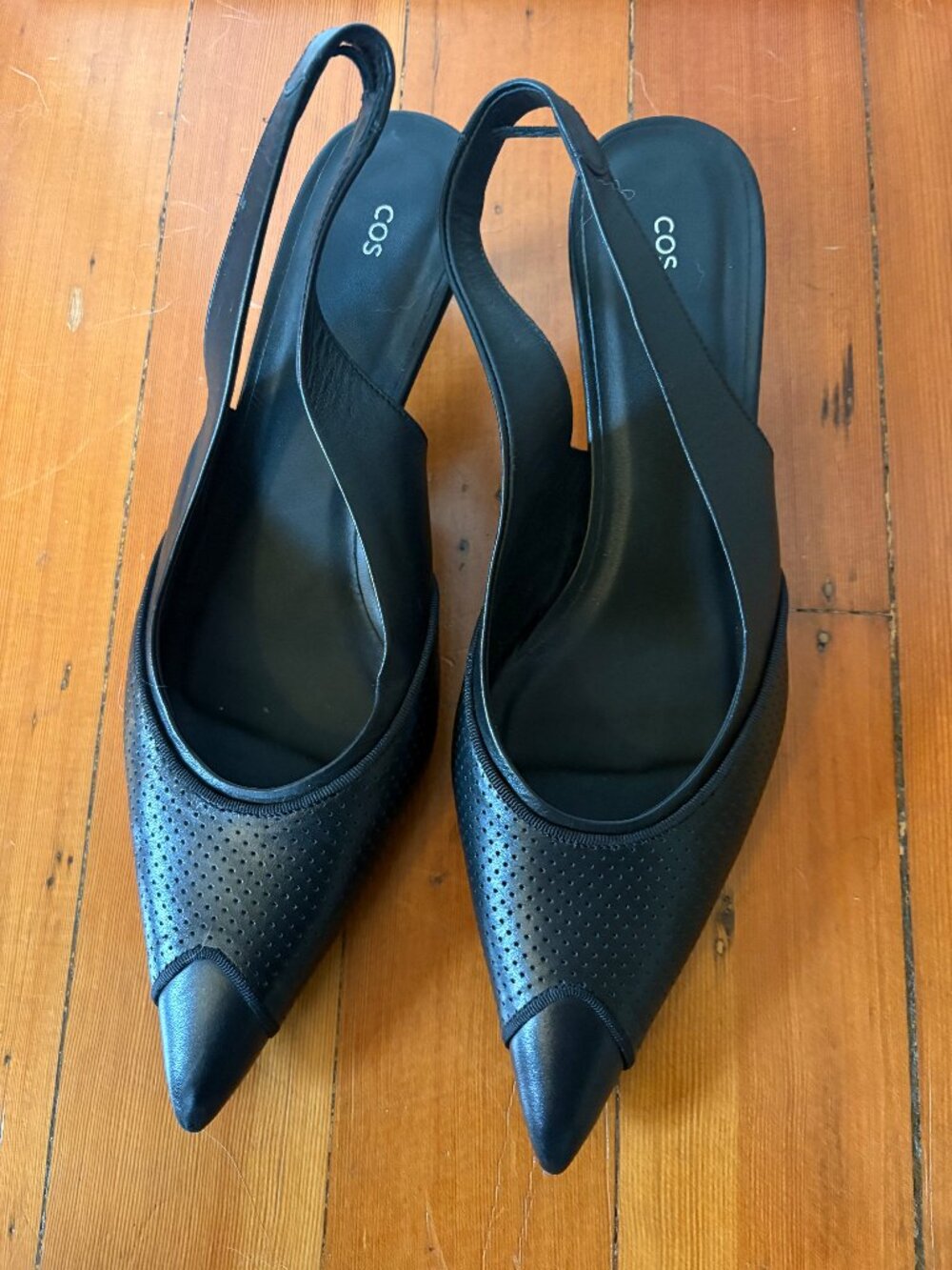 COS perforated leather slingback heels size 41 - Picture 4 of 4